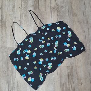 BP Black Floral Crop Top